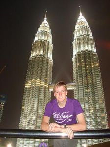 Nach Dienstschluss auf zu den Petrona Twin Towers in Kuala Lumpur, von 1998 bis 2004 die höchsten Türme der Welt.