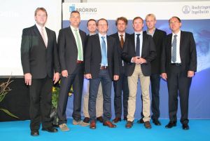 v. l. n. r.: Dr. Albert Hortmann-Scholten, Holger Schwennen, Bernd Bröring, Björn Markus, Dr. Alexander Grau, Herbert Heger, Hendrik Bröring, Prof. Dr. Eberhard Haunhorst