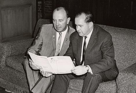 1963: Jack DeWitt und Josef Meerpohl (rechts).