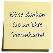 Stimmkarte nicht vergessen!