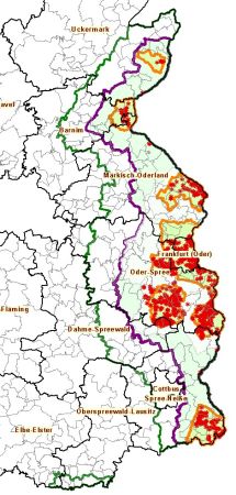 Lagebild Brandenburg Restriktionszonen ©MSGIV