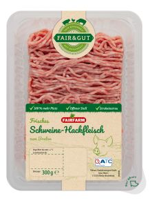 Packung von ALDI FAIR & GUT Schweine Hackfleisch (Quelle: "obs/ALDI/ALDI SÜD")