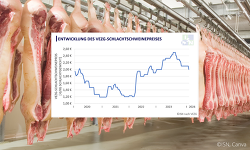 Die VEZG-Notierung für Schlachtschweine ging am Mi. 17.01.24 deutlich um 10 Cent auf 2,00 € zurück.