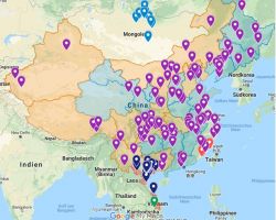 Die Zahl der offiziell gemeldeten ASP-Fälle in China steigt weiter an (Quelle: OIE via Google Maps)
© World Organisation for Animal Health via Google Maps