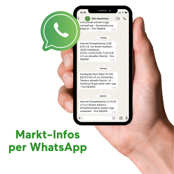 Marktinfo WhatsApp Hand Neu