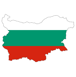 Bulgarien Flagge Umriss