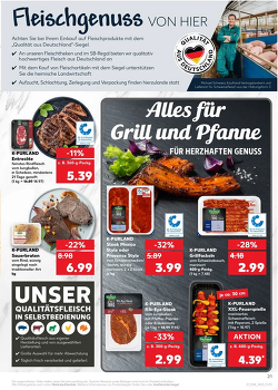 Kaufland wirbt mit "Fleischgenuss von hier" ©Kaufland Screenshot Prospekt