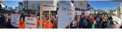 Blick Auf Demonstranten Start