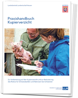 Das Praxishandbuch bietet eine Hilfestellung zur Haltung von unkupierten Schweinen ©LLH