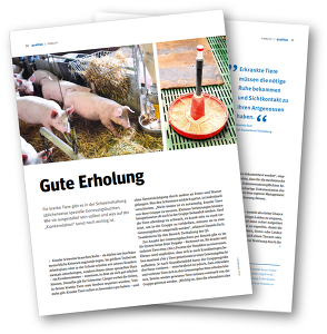 In der aktuellen Ausgabe der "qualitas" erläutert QS die Anforderungen an eine Genesungsbucht. ©QS