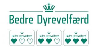 Logo des dänischen Tierwohllabels "Bedre Dyrevelfard"