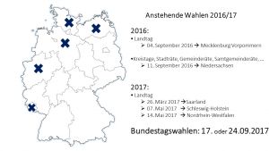 Anstehende Wahlen in 2016/17