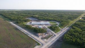 Luftaufnahme des neuen Forschungszentrums Delta Kanada (Quelle: Topigs Norsvin)