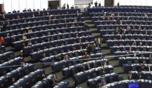 Blick in das Europaparlament in Straßburg