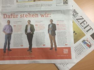 Anzeige in der "Zeit" vom 23.12.2014