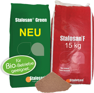 Stalosan Green und Stalosan F Stall Hygiene Pulver (Bild: Deutsche Vilomix Tierernährung GmbH / VILOFOSS®)