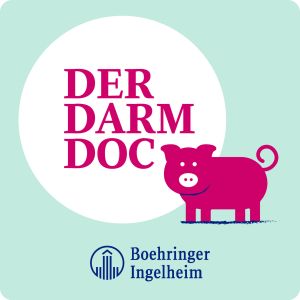 Der Darm Doc von Boehringer Ingelheim – Überall zu hören wo es Podcasts gibt. (Bildquelle: Boehringer Ingelheim)