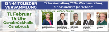 Freuen Sie sich auf hochkarätige Referenten und spannende Diskussionen rund um das Motto "Schweinehaltung 2020 – Weichenstellung für das nächste Jahrzehnt!?“