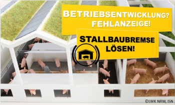 Die Stallbaubremse greift sogar bei Zukunftsställen auf Haus Düsse ©LWK NRW/ISN