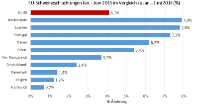 Anstieg der Schweineschlachtungen in vielen EU-Ländern