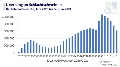 Der Abbau des Schweinestaus geht in großen Schritten weiter. © ISN, Stand 10.02.21