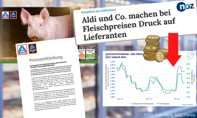 Medienberichten zufolge wollen Handelsunternehmen mit Verweis auf den Weltmarkt keine weiteren Preissteigerungen für Schweinefleisch akzeptieren.