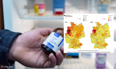 Von 2011 bis 2021 ist die abgegebene Menge von Antibiotika an Tierärzte um 65 % zurück gegangen. ©ISN, Bundesamt für Verbraucherschutz und Lebensmittelsicherheit (BVL)