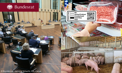Am kommenden Freitag stehen wichtige Punkte für Schweinehalter auf der Tagesordnung des Bundesrates. ©Bundesrat/Henning Schacht, ISN, Canva