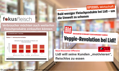 Lidl will zukünftig weniger Fleisch anbieten, um den Planeten zu retten. Fokus Fleisch kritisiert das.