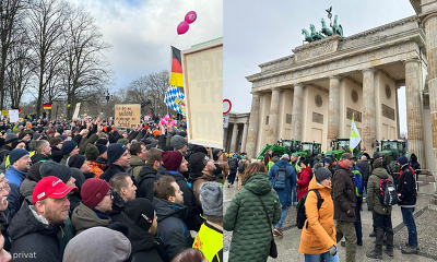 Höhepunkt der Bauernproteste: Ca. 30.000 Landwirte protestieren heute in Berlin