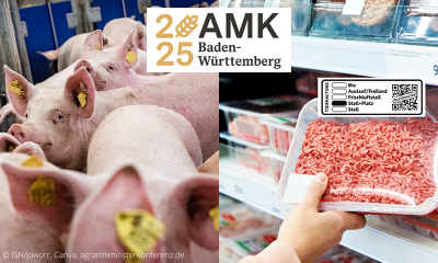 Das Tierhaltungskennzeichnungsgesetz steht diese Woche auch bei der Agrarministerkonferenz auf der Tagesordnung ©ISN/Jaworr, Canva, BMLEH, agrarministerkonferenz.de
