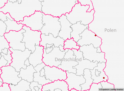 Die betroffenen Betriebe liegen an der polnischen Grenze im Landkreis Spree-Neiße und im Landkreis Märkisch-Oderland (Bildquelle: FLI)