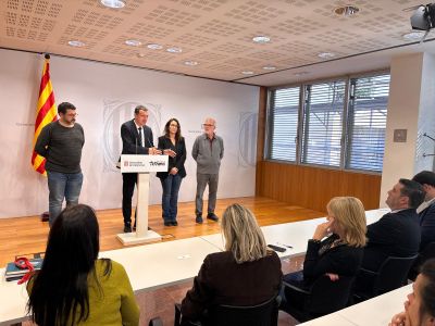 Pressekonferenz (Quelle: Sala de premsa - Govern.cat)