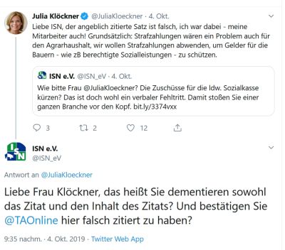 Die Thüringer Allgemeine hat gegenüber der ISN bestätigt, dass das Zitat der Ministerin im Bericht korrekt wiedergegeben wurde.