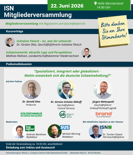 Wir haben das Programm der ISN-Mitgliederversammlung gestrafft mit klarem Fokus aus den Markt! Melden Sie sich jetzt an und diskutieren Sie mit!