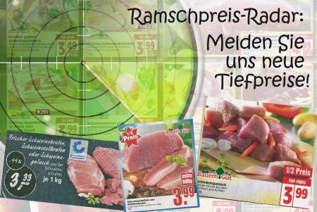 Wenn Sie neue Tiefpreise von 40-50% oder mehr sehen, melden Sie diese an unseren Ramschpreis-Radar.