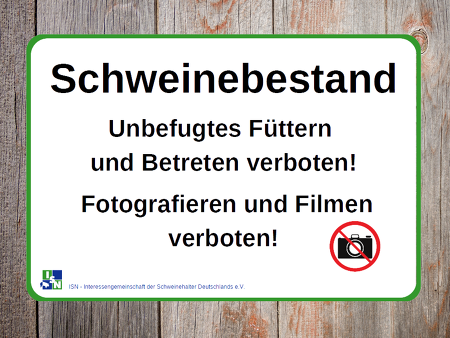 An allen Stalleingängen muss die Zugangsbeschränkung zum Tierbereich durch Schilder kenntlich gemacht werden (Bild: ISN)