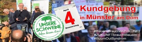 Wir wollen Schweine vor Ort statt Schweineimport - Frau Klöckner auch?