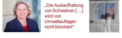 Umweltministerin Svenja Schulze (SPD) wettert in einem Zeitungsinterview gegen Landwirtschaftsministerin Klöckner (CDU)