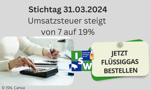 Die Umsatzsteuer für Strom/Gas wird zum 31.03.2024 wieder angehoben